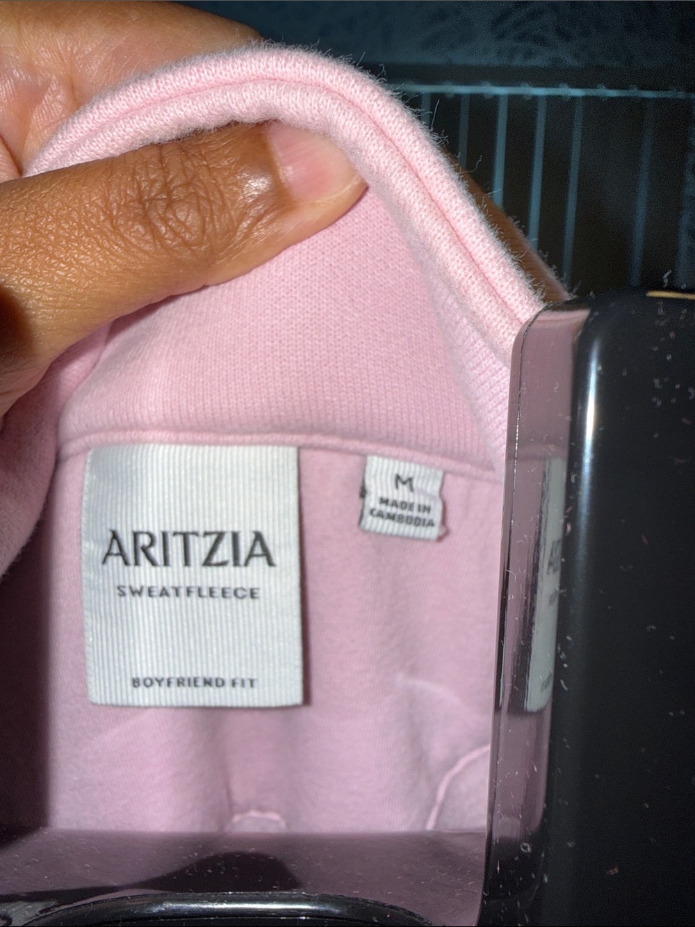 Aritzia Pale Pink Quarter-Zip Pullover - Picture 3 of 6